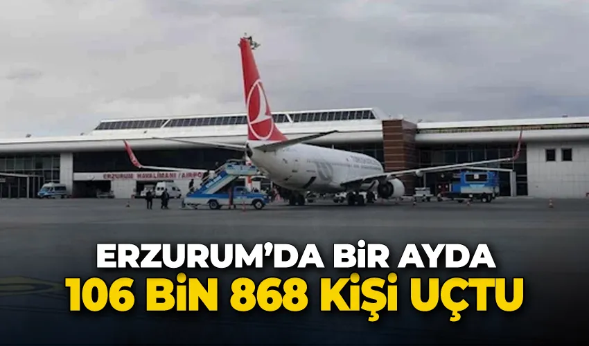 Erzurum’da bir ayda 106 bin 868 kişi uçtu