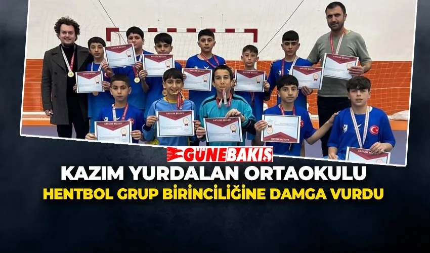 Kazım Yurdalan Ortaokulu Hentbol Grup Birinciliğine Damga Vurdu