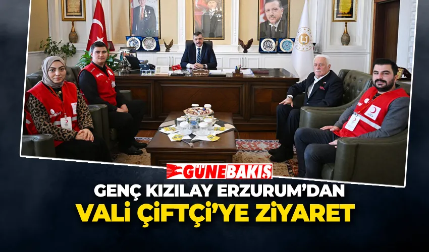 Genç Kızılay Erzurum’dan Vali Çiftçi’ye Ziyaret