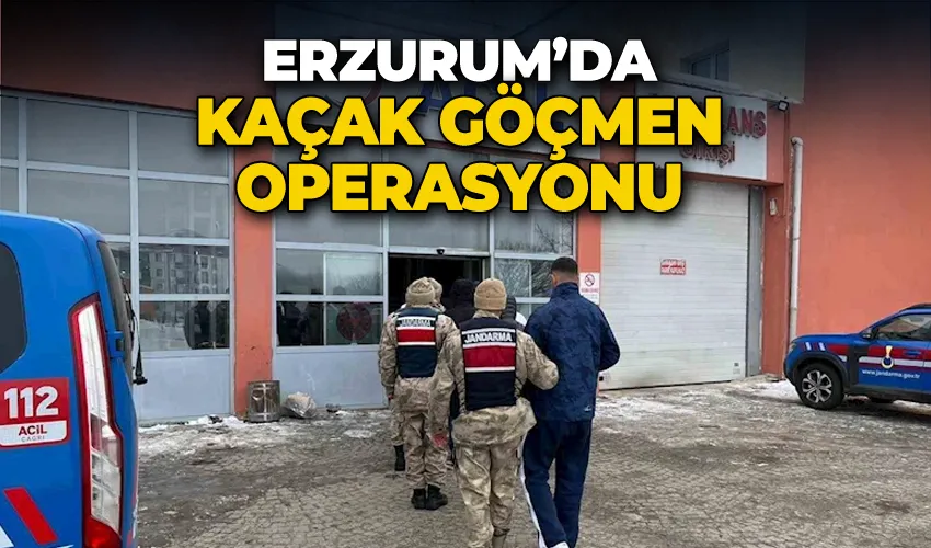 Erzurum’da kaçak göçmen operasyonu