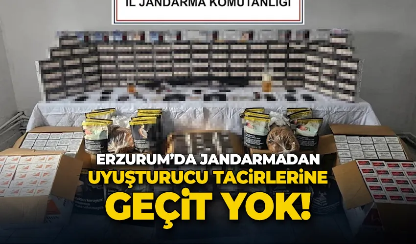 Erzurum’da jandarmadan uyuşturucu tacirlerine geçit yok