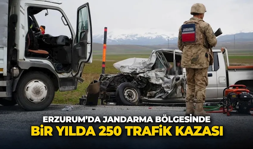 Erzurum’da jandarma bölgesinde bir yılda 250 trafik kazası