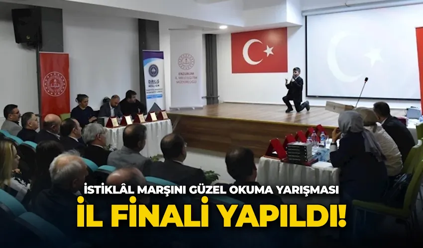 İstiklâl Marşını güzel okuma yarışması il finali yapıldı