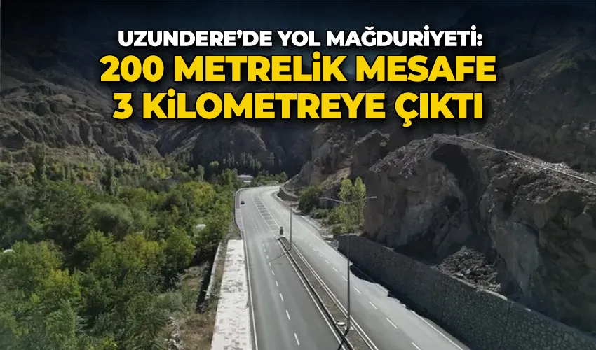 Uzundere’de yol mağduriyeti: 200 metrelik mesafe 3 kilometreye çıktı