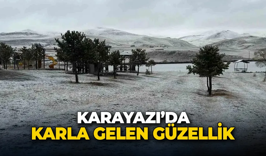 Karayazı’da karla gelen güzellik