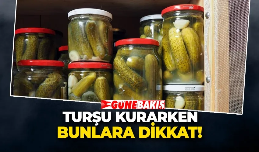 Turşu Kurarken Dikkat!