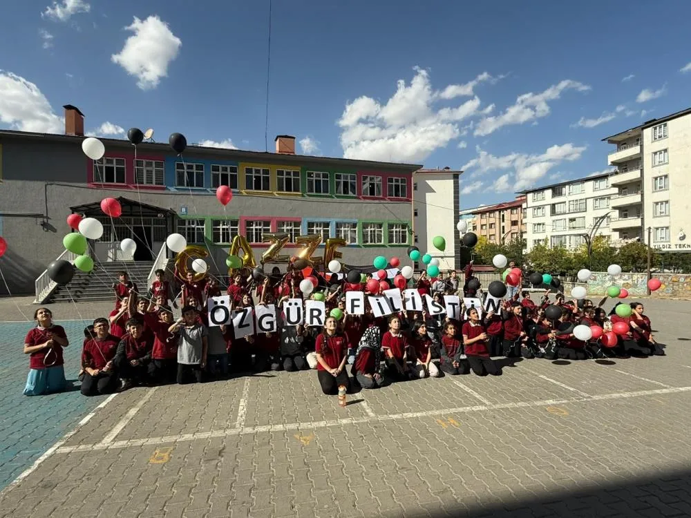 Muş’ta öğrencilerden Filistin’e destek için anlamlı etkinlik