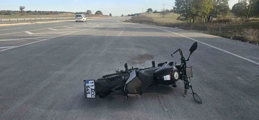 Seyir halindeki motosiklet önüne çıkan köpeğe çarptı: 2 yaralı