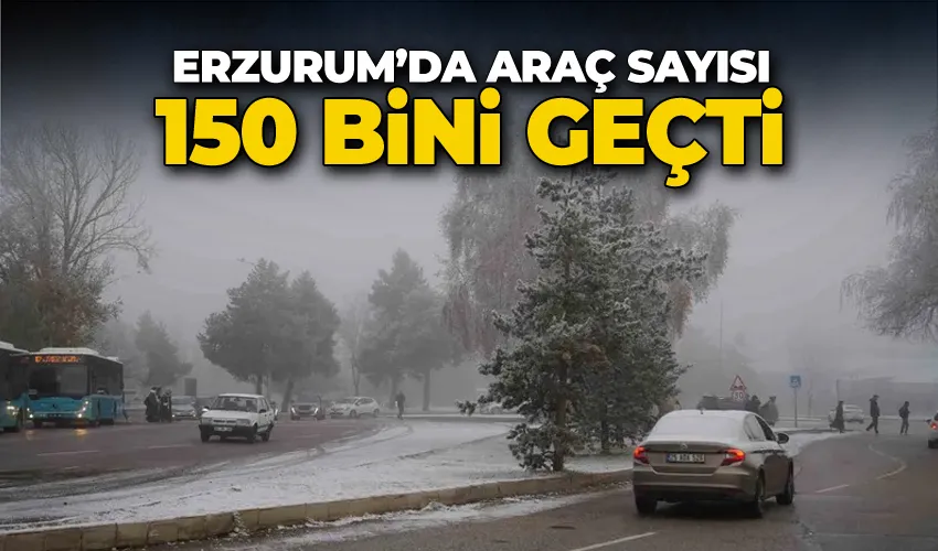 Erzurum’da araç sayısı 150 bini geçti