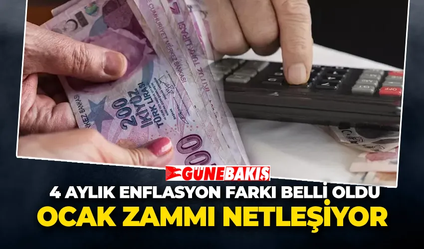 Ocak Zammı Netleşiyor: 4 Aylık Enflasyon Farkı Belli Oldu