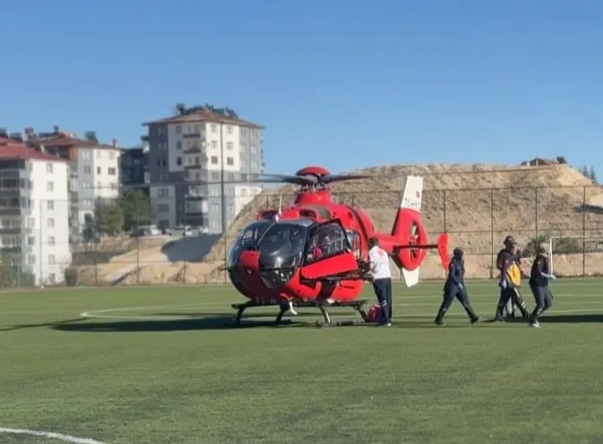 Malatya’da yaşlı hasta için ambulans helikopter havalandı