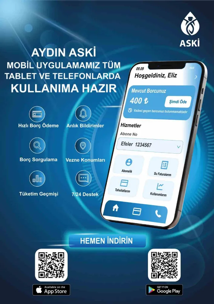ASKİ Mobil Uygulaması Aydınlıların hizmetinde
