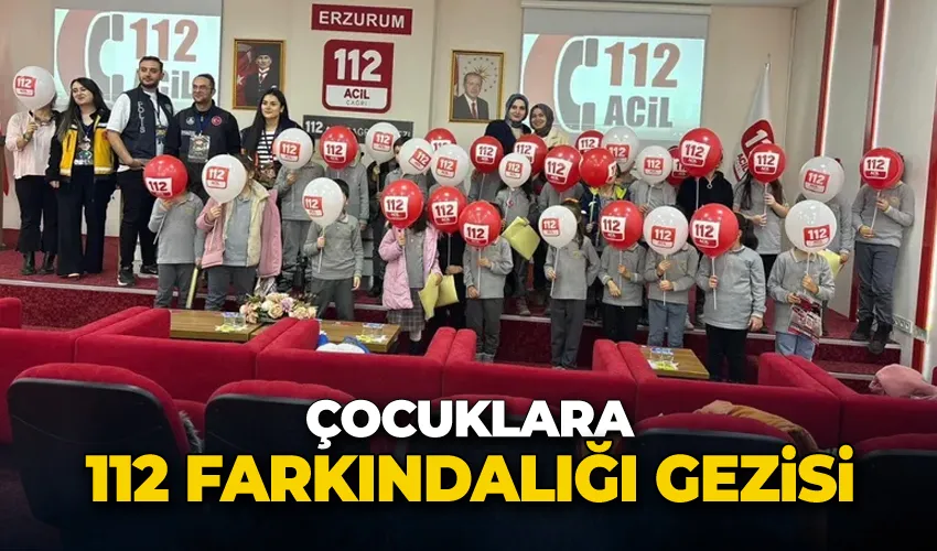 Çocuklara 112 farkındalığı  gezisi
