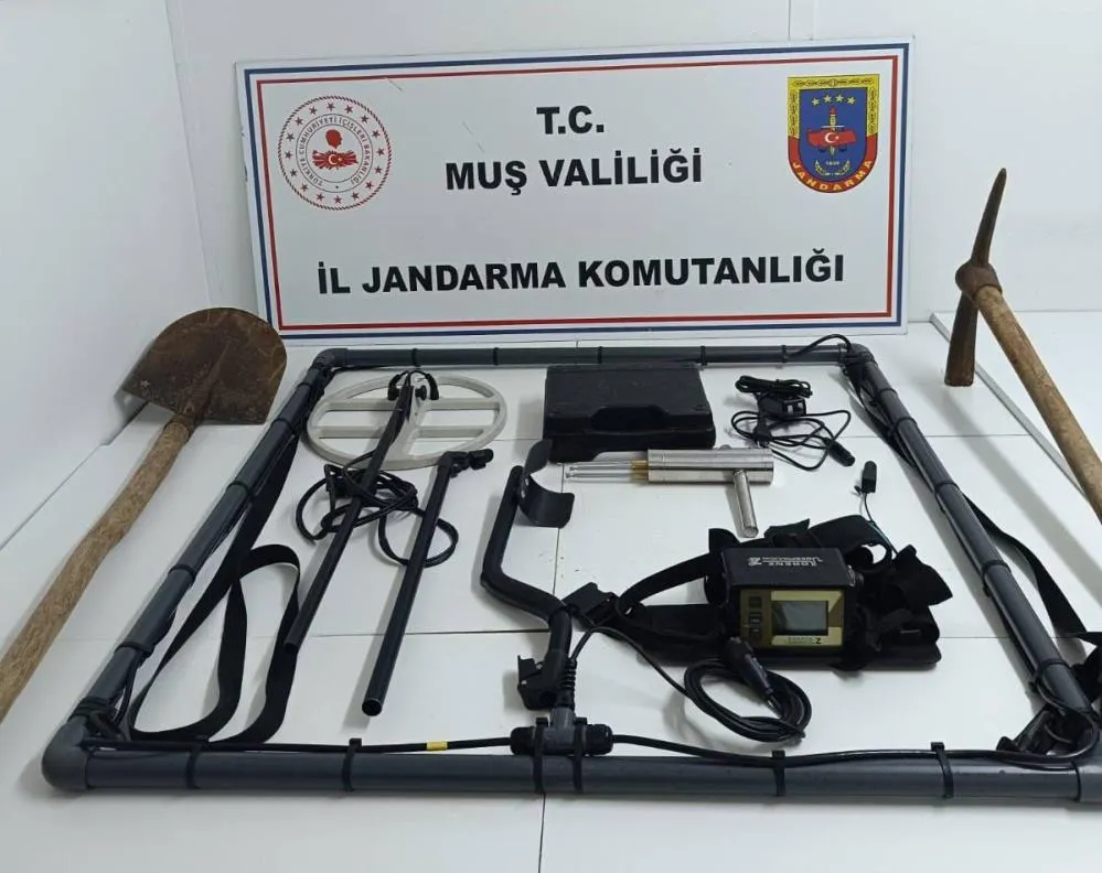 Muş’ta kaçak kazı operasyonu; 4 kişi gözaltına alındı