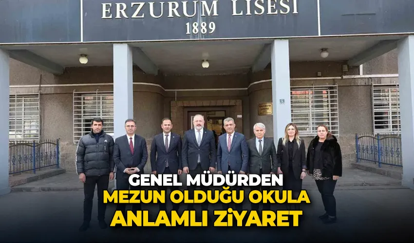 Genel Müdürden mezun olduğu okula anlamlı ziyaret