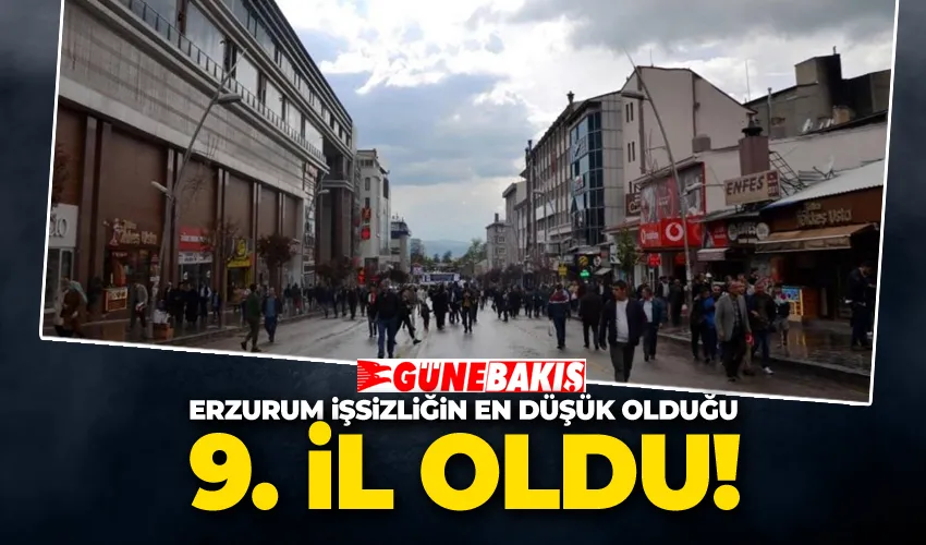 Erzurum İşsizliğin En Düşük Olduğu 9. İl Oldu 