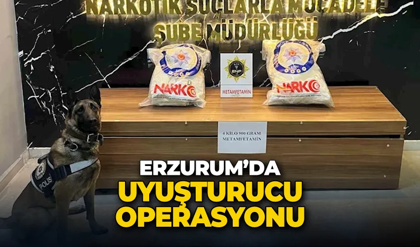 Erzurum’da uyuşturucu operasyonu