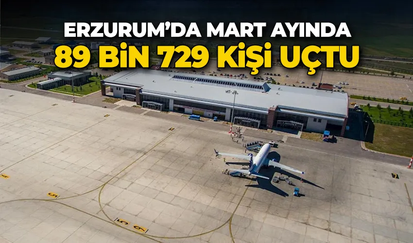 Erzurum’da Mart ayında 89 bin 729 kişi uçtu