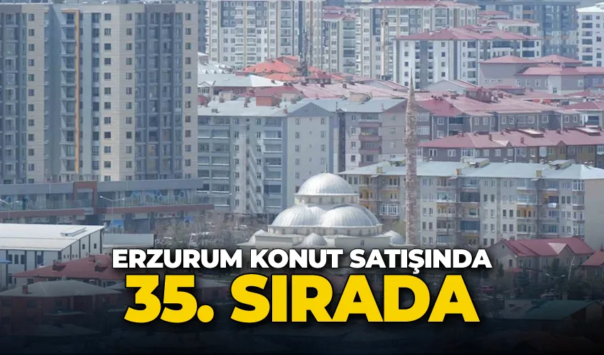 Erzurum konut satışında 35. sırada