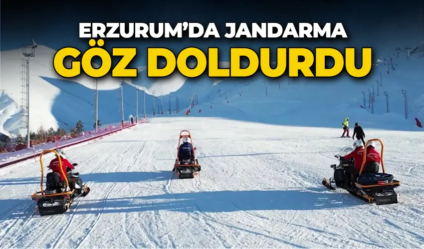 Erzurum’da jandarma kayak merkezlerinde mahsur kalan 651 vatandaşa ulaştı, 752 yaralıyı ise sağlık kuruluşlarına ulaştırdı