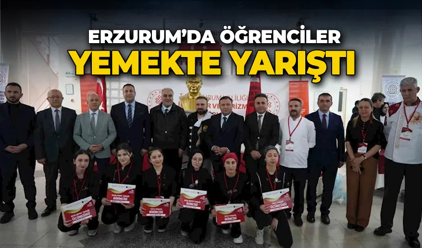 Öğrenciler yemekte yarıştı