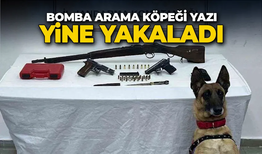 Bomba arama köpeği Yazı yine yakaladı