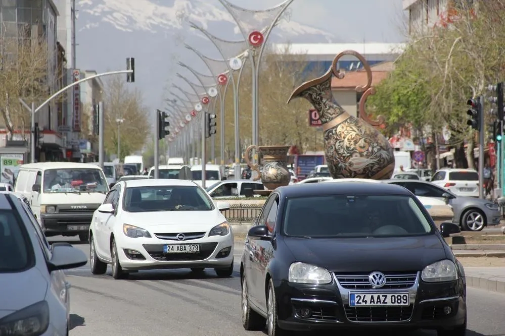 Erzincan’da araç sayısı 78 bin 669 oldu