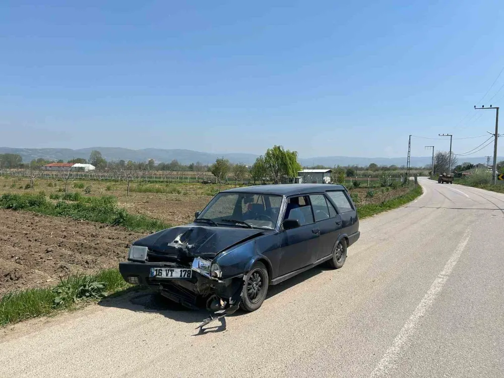 Bursa’da otomobil tarlaya uçtu: 1 yaralı