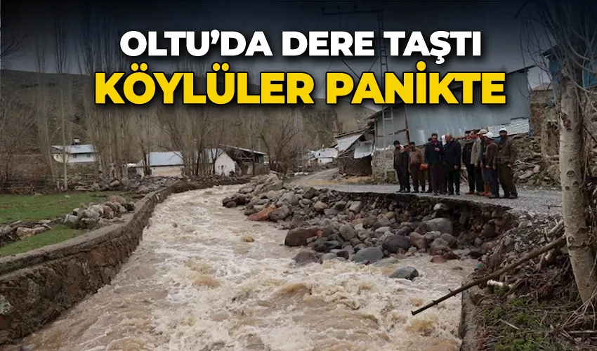 Dere taştı, köylüler panikte