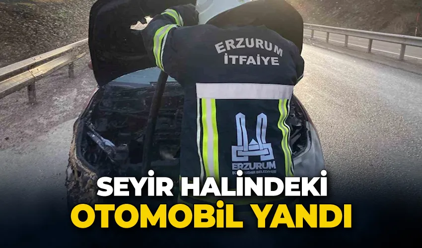 Seyir halindeki otomobil yandı
