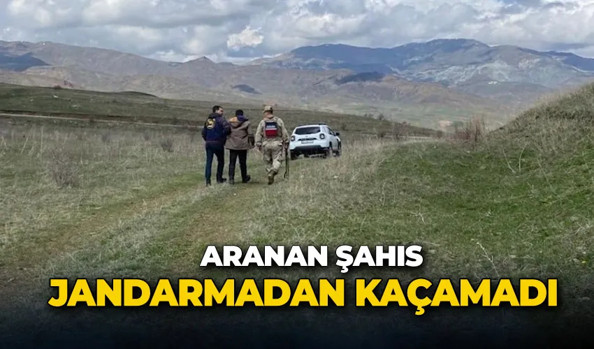 Aranan şahıs jandarmadan kaçamadı