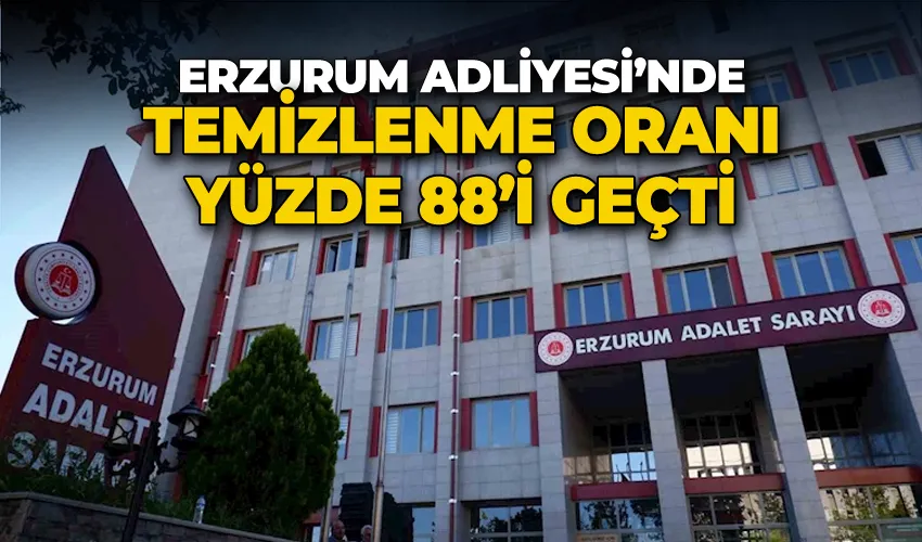 Erzurum Adliyesi’nde temizlenme oranı yüzde 88’i geçti