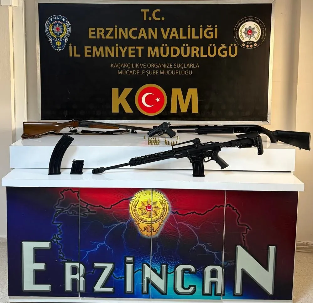 Erzincan’da silah operasyonu