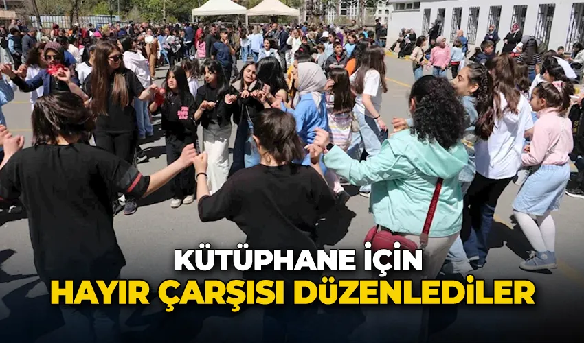 Kütüphane için hayır çarşısı düzenlediler