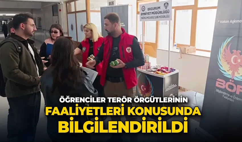 Öğrenciler terör örgütlerinin faaliyetleri konusunda bilgilendirildi