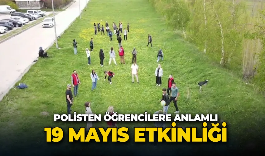 Polisten öğrencilere anlamlı 19 Mayıs etkinliği