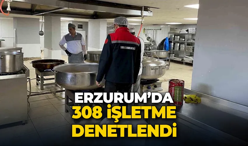 Erzurum’da 308 işletme denetlendi