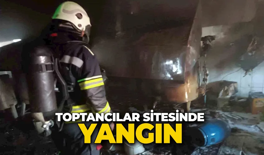 Toptancılar sitesinde yangın