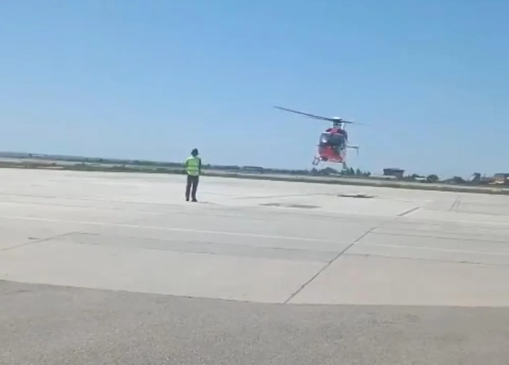 Solunum sıkıntısı yaşayan bebek ambulans helikopterle Van’a sevk edildi