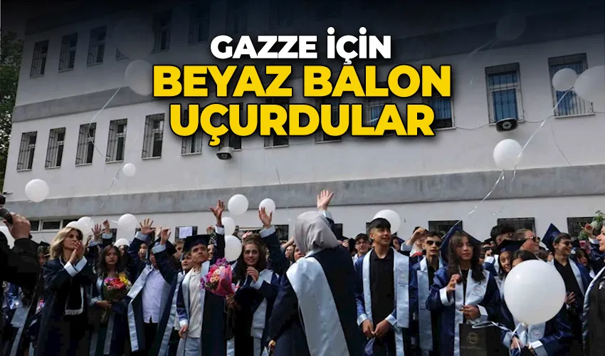 Gazze için beyaz balon uçurdular