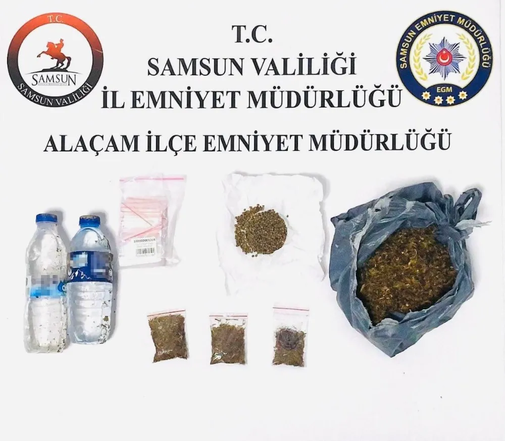 Şişe içinde sıvı bonzai ile yakalandı