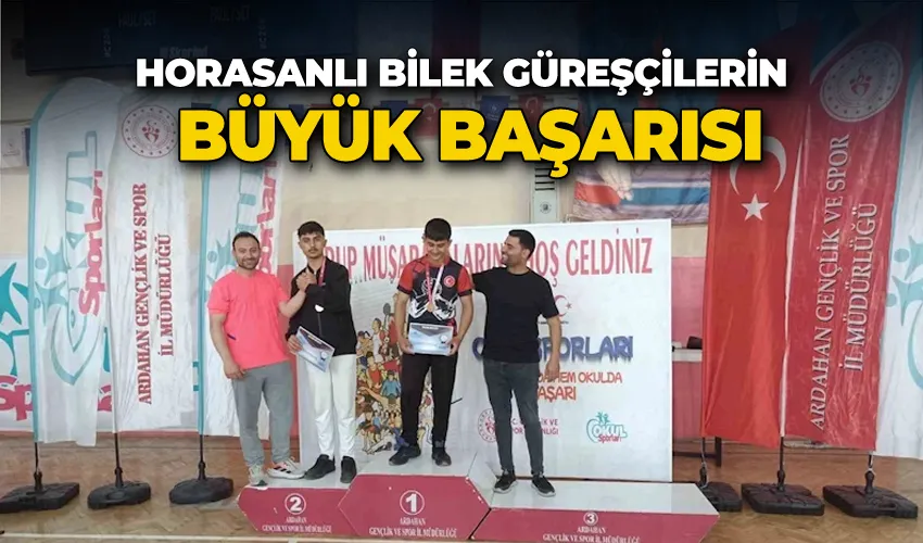 Horasanlı bilek güreşçilerin başarısı