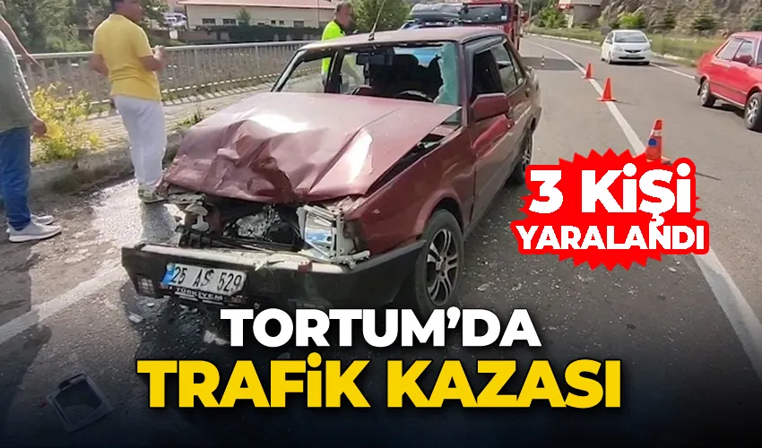 Tortum’da trafik kazası: 3 yaralı