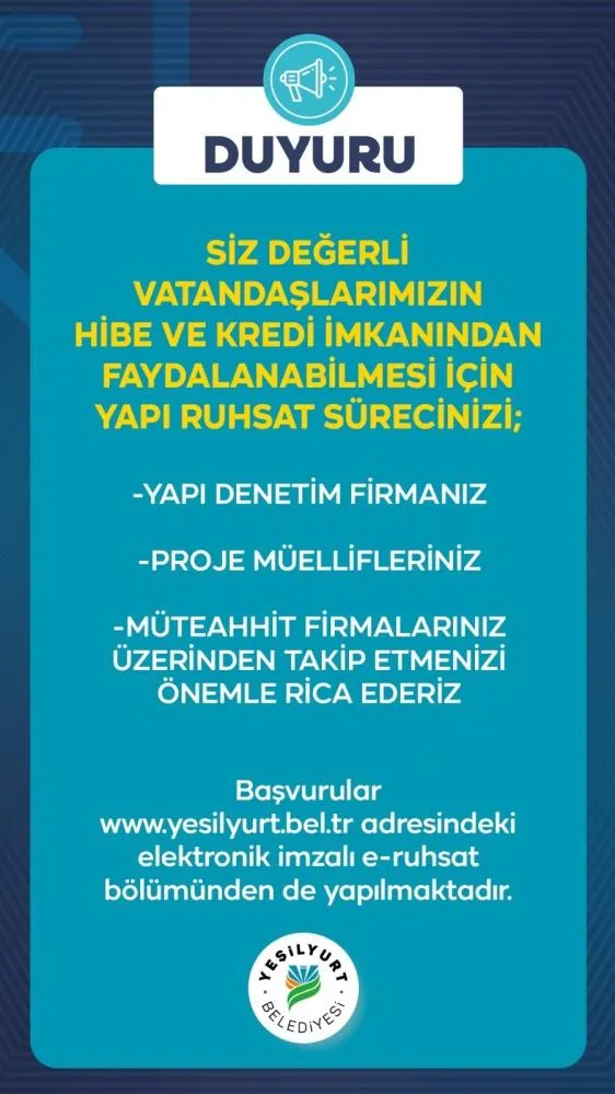 Yeşilyurt’ta Yerinde Dönüşüm için geri sayım başladı