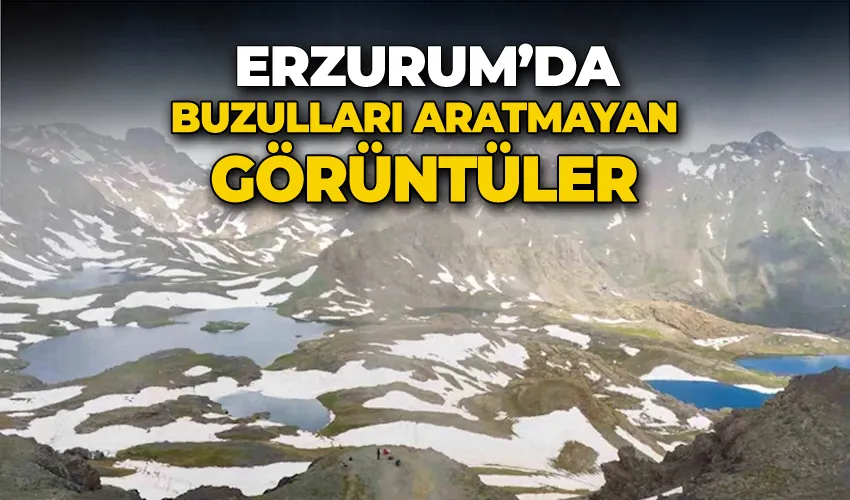 Erzurum’da buzulları aratmayan görüntüler