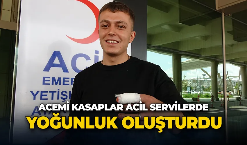 Acemi kasaplar acil servilerde yoğunluk oluşturdu