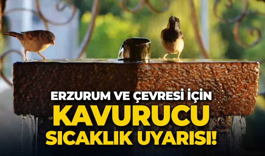 Erzurum ve çevresi için kavurucu sıcaklık uyarısı