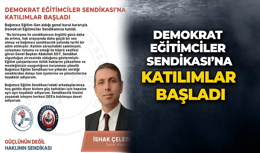 Demokrat Eğitimciler Sendikası’na katılımlar başladı