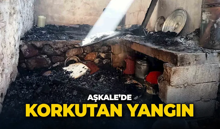 Aşkale’de korkutan yangın