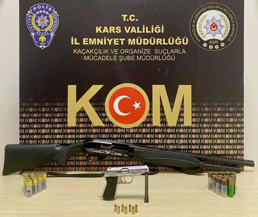 Arpaçay’da silah ve mühimmat ele geçirildi